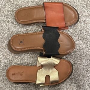 Target Women's Sandals Bundle- Black, Gold, and Tan
